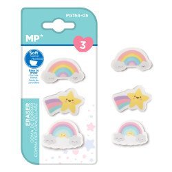 Mp Γόμα Για Μολύβι Ουράνιο Τόξο Pg154-05, 3Τμχ Mp Γόμα Για Μολύβι Ουράνιο Τόξο Pg154-05, 3Τμχ
