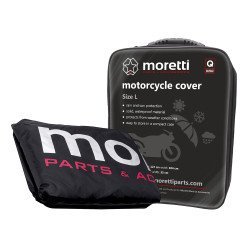 Moretti Κουκούλα Μηχανής Lxma2753 Με Θήκη, L 246X104X127Cm, Μαύρη