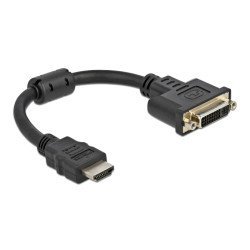 Delock Αντάπτορας Hdmi Σε Dvi 65206, 4K/30Hz, 20Cm, Μαύρος