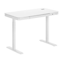 Brateck Ηλεκτρικό Γραφείο S08-22Dsww Με Συρτάρι, 118X60X72~120Cm, Λευκό