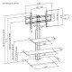 Brateck Βάση Δαπέδου Fs52-46T-02 Για Τηλεόραση 32-75" Έως 40Kg, Με Ράφια Brateck Βάση Δαπέδου Fs52-46T-02 Για Τηλεόραση 32-75" Έως 40Kg, Με Ράφια