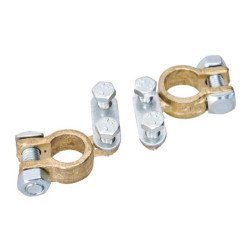 Moje Auto Πόλοι Μπαταρίας Αυτοκινήτου 93-003, Brass, 2Τμχ