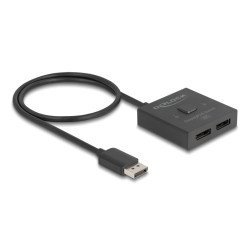 Delock Displayport Switch 18906, 2 Σε 1, Bidirectional, 8K/30Hz, Μαύρο