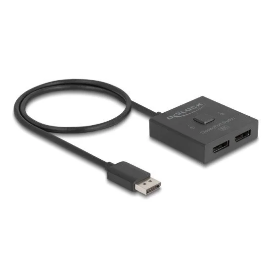 Delock Displayport Switch 18906, 2 Σε 1, Bidirectional, 8K/30Hz, Μαύρο Delock Displayport Switch 18906, 2 Σε 1, Bidirectional, 8K/30Hz, Μαύρο