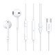 Celebrat Earphones Με Μικρόφωνο E500, Usb-C, 1.2M, Λευκά