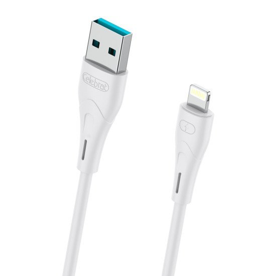 Celebrat Καλώδιο Lightning Σε Usb Cb-18I, 15W 2.4A, 480Mbps, 1M, Λευκό Celebrat Καλώδιο Lightning Σε Usb Cb-18I, 15W 2.4A, 480Mbps, 1M, Λευκό