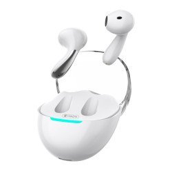 Celebrat Earphones Με Θήκη Φόρτισης W51, True Wireless, Λευκά