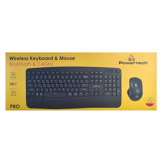 Powertech Set Ποντίκι & Πληκτρολόγιο Pt-1172, 2.4Ghz & Bluetooth, Μαύρο Powertech Set Ποντίκι & Πληκτρολόγιο Pt-1172, 2.4Ghz & Bluetooth, Μαύρο
