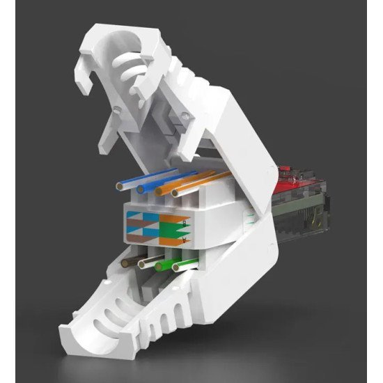 Powertech Βύσμα Δικτύου Rj45 Cab-N350, Cat 6A Utp, Tool-Free, Λευκό Powertech Βύσμα Δικτύου Rj45 Cab-N350, Cat 6A Utp, Tool-Free, Λευκό