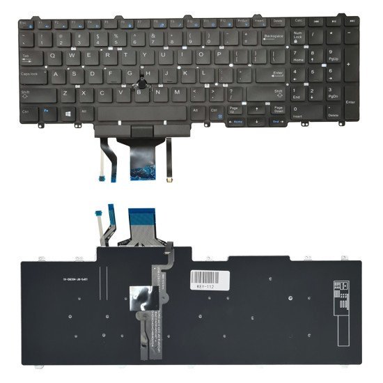 Πληκτρολόγιο Για Dell Latitude 5580/E5550 Key-112 Με Trackpoint, Μαύρο Πληκτρολόγιο Για Dell Latitude 5580/E5550 Key-112 Με Trackpoint, Μαύρο