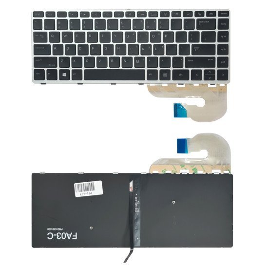 Πληκτρολόγιο Για Hp Elitebook 840 G5 Key-114 Με Backlight, Ασημί Πληκτρολόγιο Για Hp Elitebook 840 G5 Key-114 Με Backlight, Ασημί