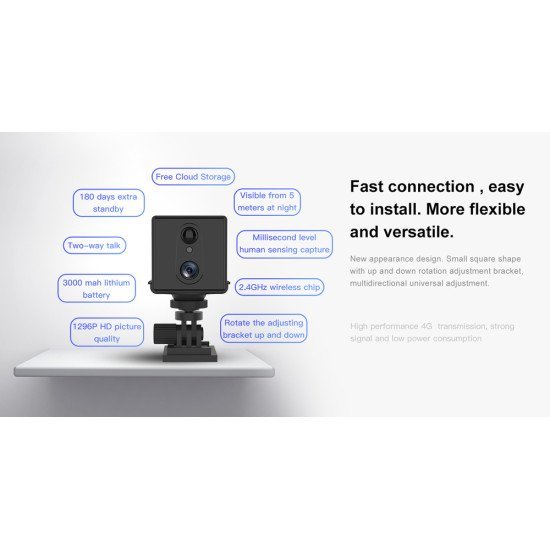 Vstarcam Smart Κάμερα Cb75, 3Mp, 4G, 3000Mah, Sd Vstarcam Smart Κάμερα Cb75, 3Mp, 4G, 3000Mah, Sd