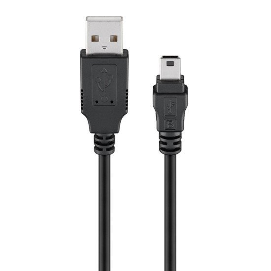 Goobay Καλώδιο Usb Σε Usb Mini 93229, 480Mbps, 0.3M, Μαύρο Goobay Καλώδιο Usb Σε Usb Mini 93229, 480Mbps, 0.3M, Μαύρο