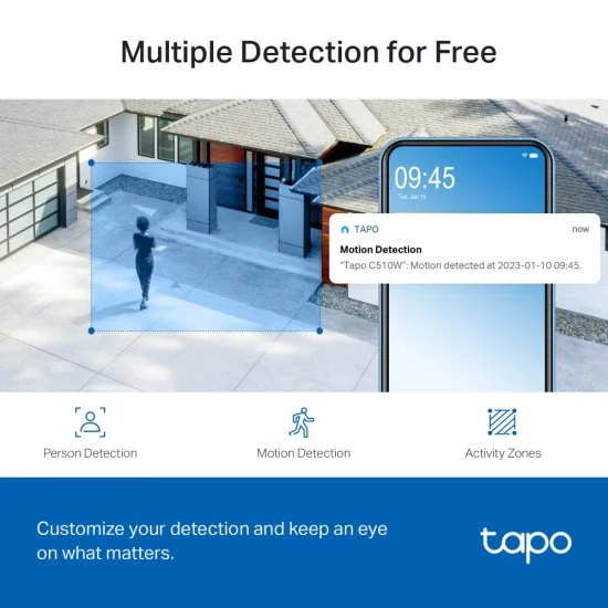 Tp-Link Smart Κάμερα Tapo C510W, 2K, Ptz, Wi-Fi, Ip65, Ver. 1.0 Tp-Link Smart Κάμερα Tapo C510W, 2K, Ptz, Wi-Fi, Ip65, Ver. 1.0