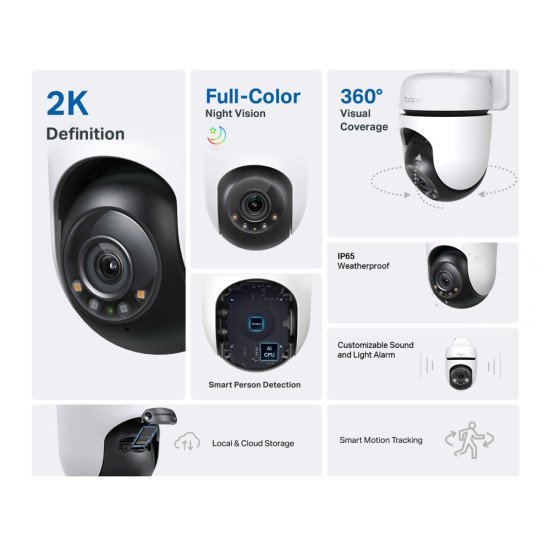 Tp-Link Smart Κάμερα Tapo C510W, 2K, Ptz, Wi-Fi, Ip65, Ver. 1.0 Tp-Link Smart Κάμερα Tapo C510W, 2K, Ptz, Wi-Fi, Ip65, Ver. 1.0