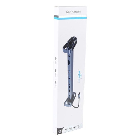 Powertech Docking Station Ptr-0152, 10 Θυρών, Βάση Laptop, Usb-C, Γκρι Powertech Docking Station Ptr-0152, 10 Θυρών, Βάση Laptop, Usb-C, Γκρι