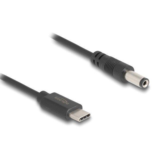 Delock Καλώδιο Usb-C Σε Dc 5.5 X 2.1Mm 85397, 1M, Μαύρο