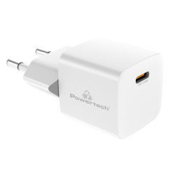 Powertech Φορτιστής Τοίχου Pt-1223, Usb-C, 20W, Λευκός