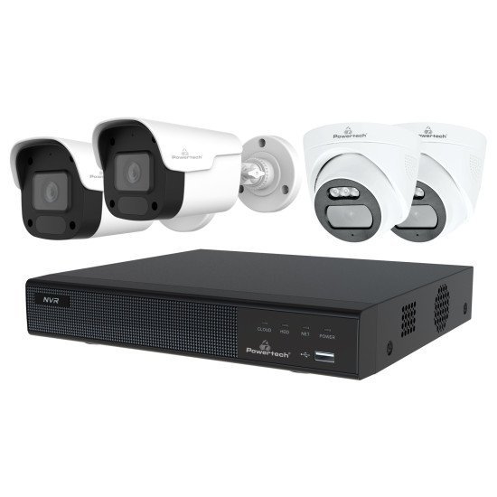 Powertech Nvr Καταγραφικό Με 4 Κάμερες Pt-1233, 4K, 4Mp, 9 Κανάλια Powertech Nvr Καταγραφικό Με 4 Κάμερες Pt-1233, 4K, 4Mp, 9 Κανάλια