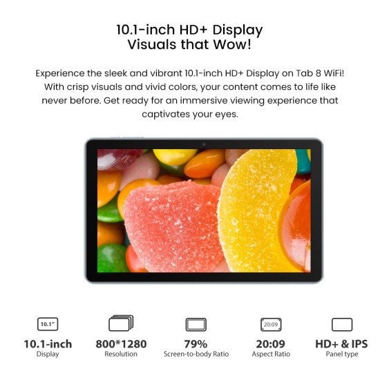 Blackview Tablet Tab 8 Wifi, 10.1", 4/128Gb, Android 12, 6580Mah, Μπλε