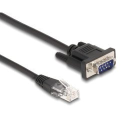 Powertech Καλώδιο Serial Rs-232 Σε Rj45 Cab-G040, 30Cm, Μαύρο