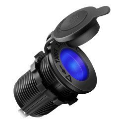 Powertech Πρίζα Αναπτήρα Για Σκάφη & Οχήματα Ptl-010, Μπλε Led, 12V