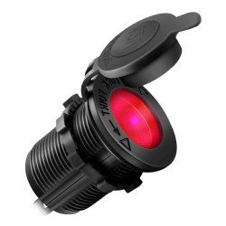Powertech Πρίζα Αναπτήρα Για Σκάφη & Οχήματα Ptl-011, Κόκκινο Led, 12V