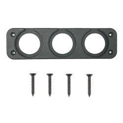 Powertech Πάνελ Πρίζας Για Σκάφη & Οχήματα Ptl-014, 3 Θέσεις, 150X43Mm