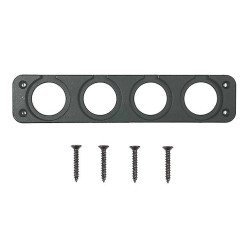 Powertech Πάνελ Πρίζας Για Σκάφη & Οχήματα Ptl-015, 4 Θέσεις, 196X43Mm