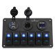 Powertech Πάνελ Σκαφών & Οχημάτων Ptl-020, Πρίζα 12V/2X Usb/6X Διακόπτες Powertech Πάνελ Σκαφών & Οχημάτων Ptl-020, Πρίζα 12V/2X Usb/6X Διακόπτες