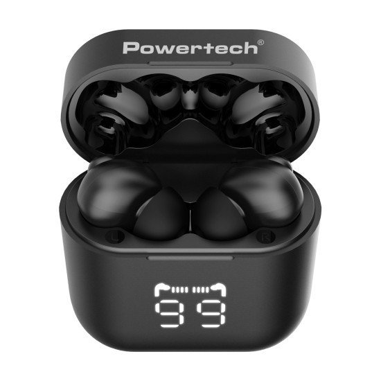 Powertech Earphones Με Θήκη Φόρτισης Pt-1227, Tws, Enc, 30/480Mah, Μαύρα Powertech Earphones Με Θήκη Φόρτισης Pt-1227, Tws, Enc, 30/480Mah, Μαύρα