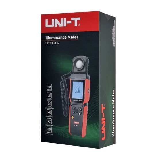 Uni-T Ψηφιακό Φωτόμετρο Ut381A, Εύρος Μέτρησης Έως 400000 Lux, Bluetooth Uni-T Ψηφιακό Φωτόμετρο Ut381A, Εύρος Μέτρησης Έως 400000 Lux, Bluetooth