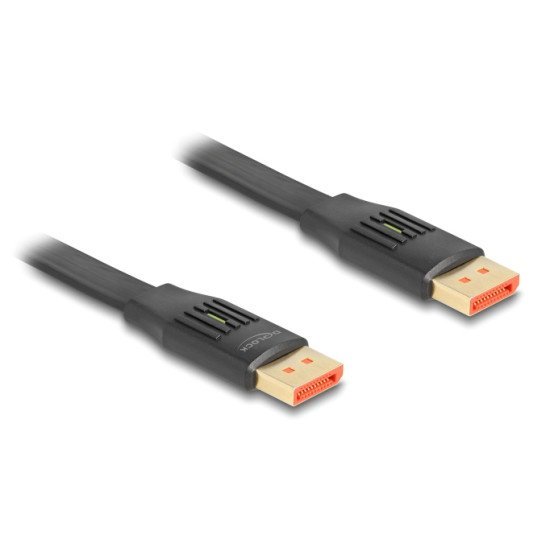 Delock Καλώδιο Displayport 81006, Flat, 8K/60Hz 32.4 Gbps Hdr, 2M, Μαύρο Delock Καλώδιο Displayport 81006, Flat, 8K/60Hz 32.4 Gbps Hdr, 2M, Μαύρο