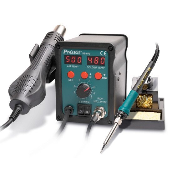 Proskit Σταθμός Συγκόλλησης Ss-979B, Κολλητήρι/Air Gun, 760W, 200-480 °C Proskit Σταθμός Συγκόλλησης Ss-979B, Κολλητήρι/Air Gun, 760W, 200-480 °C