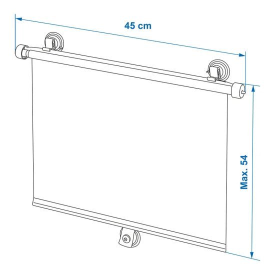 Proplus Κουρτίνες Αυτοκινήτου 250013, Με Βεντούζα, 45X54Cm, 2Τμχ