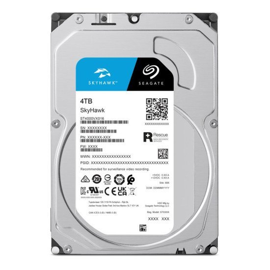 Seagate Σκληρός Δίσκος 3.5" Skyhawk Surveillance 4Tb, 256Mb Cache, 6Gb/S