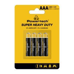 Powertech Μπαταρίες Zinc Carbon Super Heavy Duty Pt-1218, Aaa 1.5V, 4Τμχ Powertech Μπαταρίες Zinc Carbon Super Heavy Duty Pt-1218, Aaa 1.5V, 4Τμχ
