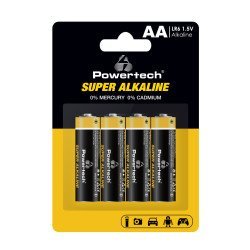 Powertech Αλκαλικές Μπαταρίες Super Alkaline Pt-1214, Aa, 1.5V, 4Τμχ Powertech Αλκαλικές Μπαταρίες Super Alkaline Pt-1214, Aa, 1.5V, 4Τμχ