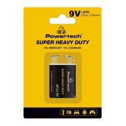 Powertech Μπαταρία Zinc Carbon Super Heavy Duty Pt-1220, 9V, 1Τμχ Powertech Μπαταρία Zinc Carbon Super Heavy Duty Pt-1220, 9V, 1Τμχ
