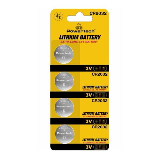 Powertech Μπαταρίες Λιθίου Pt-1210, Cr2032, 3V, 4Τμχ