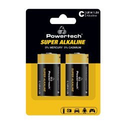 Powertech Αλκαλικές Μπαταρίες Super Alkaline Pt-1216, Lr14, 1.5V, 2Τμχ Powertech Αλκαλικές Μπαταρίες Super Alkaline Pt-1216, Lr14, 1.5V, 2Τμχ