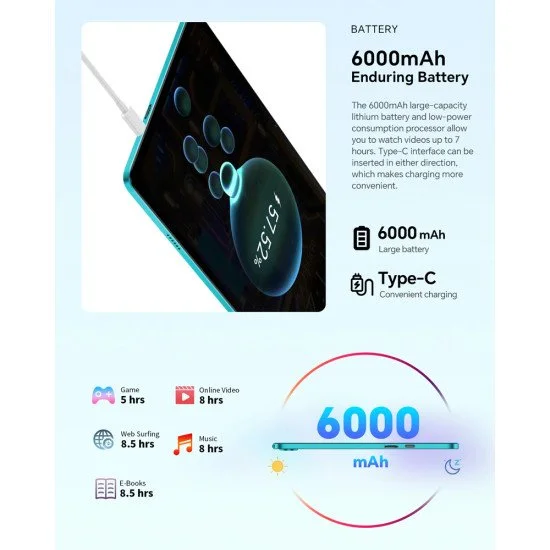 Teclast Tablet P30, 10.1", 4/64Gb, Android 14, 6000Mah, Μπλε Teclast Tablet P30, 10.1", 4/64Gb, Android 14, 6000Mah, Μπλε