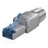 Goobay Βύσμα Rj45 65939, Cat 6A Stp, Tool-Free, Ασημί