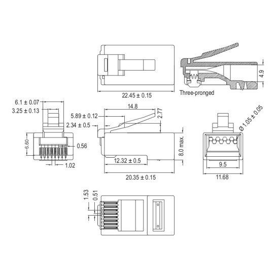 Goobay Βύσμα Rj45 93828, Cat 6 Utp, Διάφανο, 10Τμχ Goobay Βύσμα Rj45 93828, Cat 6 Utp, Διάφανο, 10Τμχ