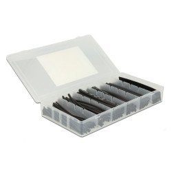 Delock Σετ Θερμοσυστελλόμενων Μονωτικών 86271, 2:1, Μαύρα, 100Τμχ