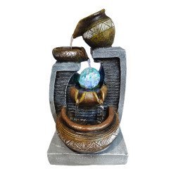 Home Use Διακοσμητικό Συντριβάνι Huh-0170, Φωτιζόμενο, 18X20X35Cm