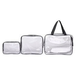 Σετ Νεσεσέρ Bq60, Αδιάβροχα, Διάφανα, 3Τμχ