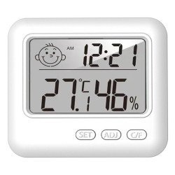 Ψηφιακό Θερμόμετρο & Υγρασιόμετρο Ag780, Λευκό