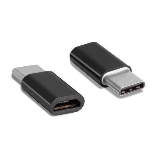 POWERTECH αντάπτορας USB-C σε Micro USB θηλυκό CAB-UC019, μαύρος POWERTECH αντάπτορας USB-C σε Micro USB θηλυκό CAB-UC019, μαύρος