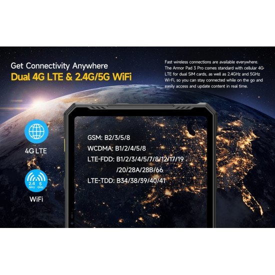 Ulefone Tablet Armor Pad 3 Pro, 10.36", 8/256Gb, 33280Mah, 4G, Μαύρο Ulefone Tablet Armor Pad 3 Pro, 10.36", 8/256Gb, 33280Mah, 4G, Μαύρο